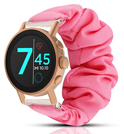 LvBu Armband Kompatibel mit Misfit Vapor X, weiche Haargummis Uhrenarmband für Misfit Vapor X 42mm (Pink)