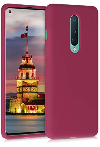 kwmobile Carcasa Compatible con OnePlus 8 (2020) Funda - Case TPU y Silicona antigolpes - Apto Carga inalámbrica - Fucsia