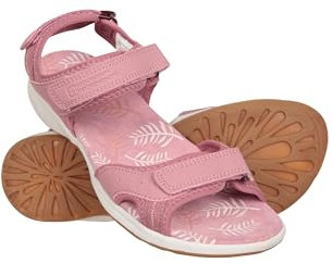 Mountain Warehouse Athens Printed Womens Sandal - Breathable Ladies Footwear, Neoprene Lined, Rubber Outsole, Adjustable Straps - Best for Sports, Gym, Camping Pink Adult Shoe Size 6