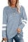 Famulily Long Jumpers for Women Warm Cosy Tunic Tops for Leggings Light Blue M