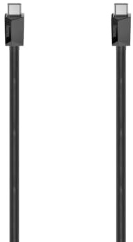 Hama USB C Kabel 1,0 m (Schnellladekabel USB-C auf USB-C, mit E-Mark Chip, High Speed 10 Gbit/s Datenübertragung, USB 3.2 Gen2, Full Featured, für PC, MacBook, Smartphone etc.) schwarz