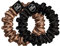 invisibobble Sprunchie Slim Schwarz Gold I 2x Stoff Haargummis gold schwarz für Mädchen & Damen I kein verknoten, starker Halt, haarschonend I Scrunchie Haargummi designed im Herzen Münchens