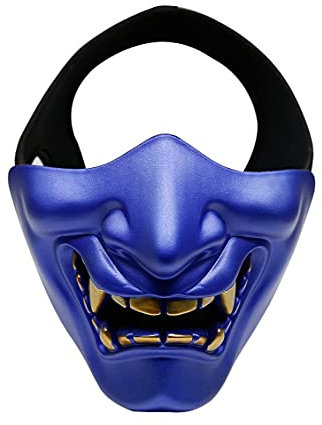 NC Böses Dämonenmonster Kabuki Samurai Prajna Ghost Halbmaske, Halloween, Airsoft Halbmaske Für Cs War Game