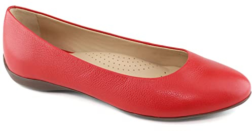 Marc Joseph New York Womens Casual Genuine Leather Slip on Ballet Flat Comfortable Lightweight Walking Shoe Red Napa 8