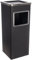 Curvaso Premium Dustbin Large Rubbish Waste Bin with Ashtray Removal Lid Free Standing Stainless Steel Indoor Outdoor for Home Garden Office Restaurant Pub Black Square
