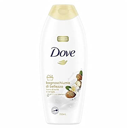 Dove Bagnoschiuma di Bellezza con Burro di Karitè e Vaniglia, 750 ml