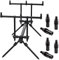 Zite Fishing Rod-Pod-Rutenhalter-Set | Aluminium Ruten-Ständer für 3 Angel-Ruten mit Transporttasche | 6 Stück Quick Release Adapter | Angel-Ruten-Auflage | Angel-Ausrüstung für Karpfen-Angler