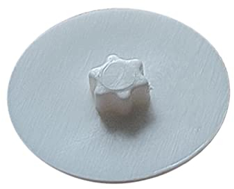 Enkotrade 10 Stück Abdeckkappen für Schrauben Weiß, Torx T40, 6-Lobe, Zierkappen zum Abdecken mit Kopflochbohrung, einstecken in Kopf Loch, Schraubenkappen