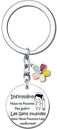 MNBVBV Porte Cle Infirmiere Cadeau la Journée internationale des infirmières Creative Porte Clef Femme, Cadeau pour Les Amis Ou Les Infirmières Médicales