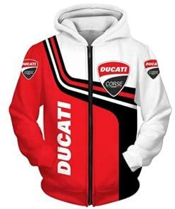 CLOZAM Herren Hoodie Pullover 3D Druck Pullover Baseball Jersey Casual Hooded Full Zip Sweatshirt Große Taschen Motorrad Hoodie-D||6XL