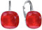 Damen Hängen Ohrringe Silber 925 mit Marken Kristalle Zirkonia - Schmuck Echt Silberne Hängende Ohrhanger für Frauen und Mädchen - Hängeohrringe Ideal Geschenk (Royal red)
