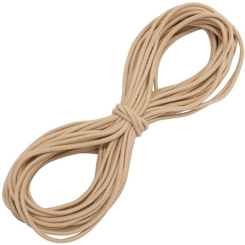 AERZETIX - C67278 - Dekoratives Elastik um rund 25 m - Durchmesser 2 mm - sandfarbe n