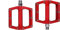 Fahrradpedale, Rennradpedale, Fahrradpedale, Oil Slick Mountain MTB-Plattform, Aluminium-Straßenlager, rutschfeste, zusammenklappbare Fahrradteile (Color : Rood)