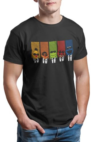Camisetas La Colmena 2237-Reservoir Puppetry (Melonseta) (L, Negro.)