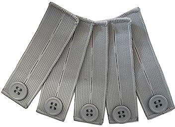 IEEDFJKK Bauchband Bequeme Umstandshose Extender Elastizität mit Knöpfen Löchern Herren Rechteck Jeans Zubehör Hose Rock, hellgrau