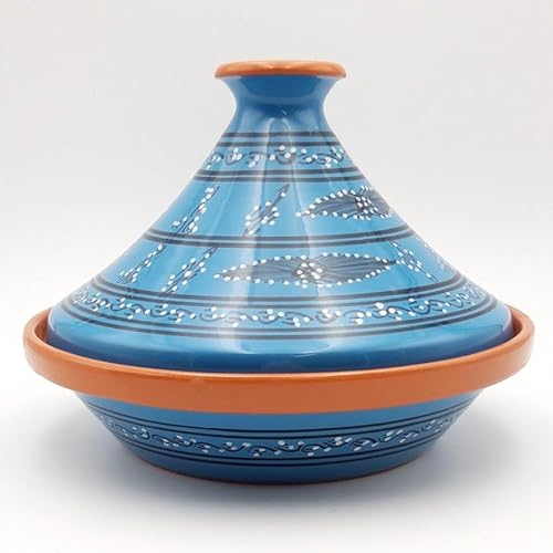 Tajine de cuisson Tatoué Bleu - D 27 cm