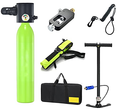 BUTXET Mini réservoir de plongée de 0,5 L, bouteille d'oxygène portable rechargeable avec équipement de plongée sous-marine de 5 à 10 minutes, kit de réservoir de plongée réutilisable (couleur :