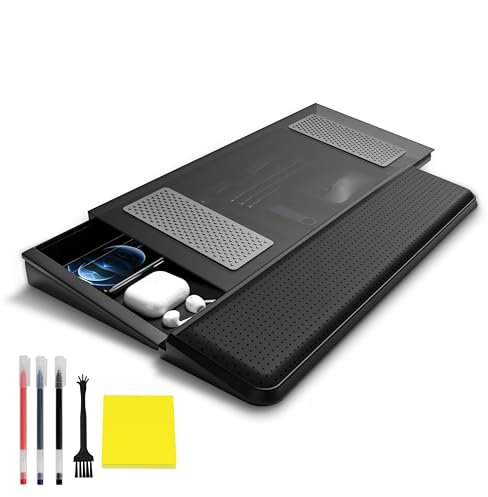 Computer Keyboard Stand with Wrist Rest & Storage Tray - Tilt Adjustable Acrylic Keyboard Riser for Office Desk Accessories Decor, Ergonomic Keyboard Holder for Home Comfortable Typing