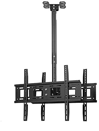 TV Standfuss Decken-TV-Halterung, höhenverstellbar, voll beweglich, um 360 Grad drehbar, neigbar, schwenkbar, TV-Deckenhalterung, passend für 32-70-Zoll-Dual-Screen-TV (Größe: 2,5–3 m)