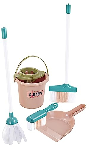 fanelod Juego de Escoba y fregona para niños pequeños, Juguetes de Limpieza para niños pequeños - Juguetes de Limpieza Montessori | Juego de Limpieza para niños pequeños Los carros de Limpieza