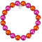 Leslii Reflective Pearls Perlen-Armband Magic 3D-Effekt (Orange-Pink Ø 10mm)