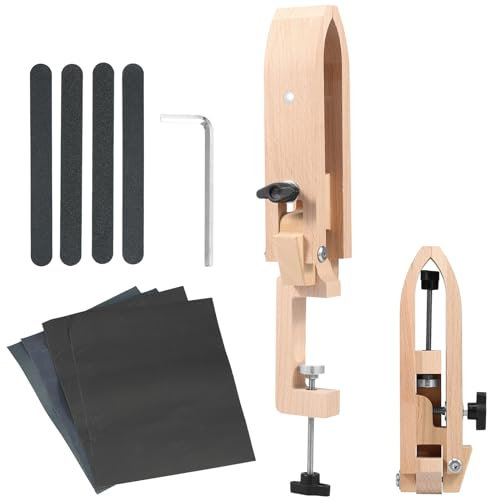 Stitch Pony Poney en bois de hêtre pliable pour table de bureau Pince réglable en cuir Outils professionnels pour le travail du cuir et la couture