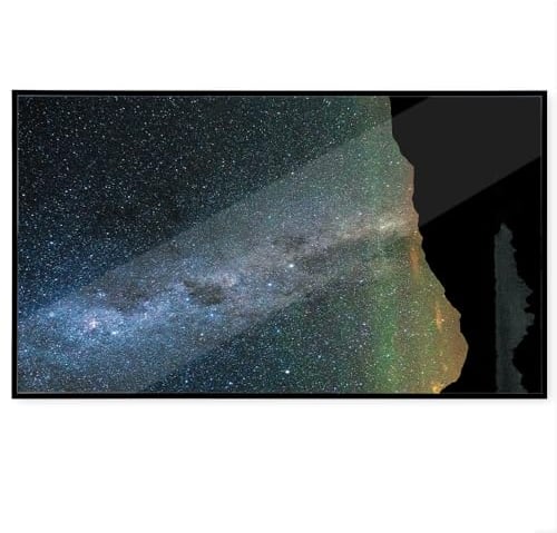 WANDURLAUB - Dein Bild auf Acryl - Komfort Edition XXL - 50x38 cm Acrylglas - Brillanter Druck hochwertiger schwarzer Aluminum Rahmen inkl. Wandhalterung - Ultra HD Druck (17. Sternenhimmel 1)