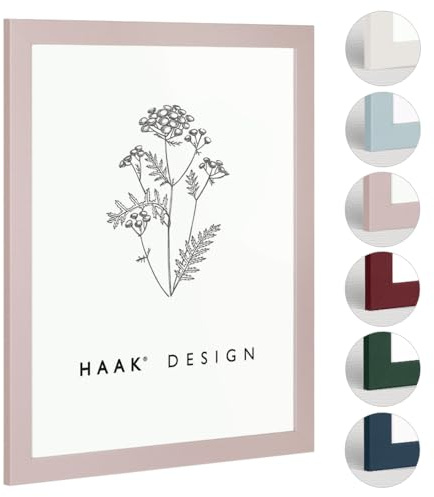 Haak Bilderrahmen modern stabil Miko Pastellrosa Pastell Rosa 40 X 50 cm Rahmen für Bilder Urkunden Poster Puzzle Pastell Farben