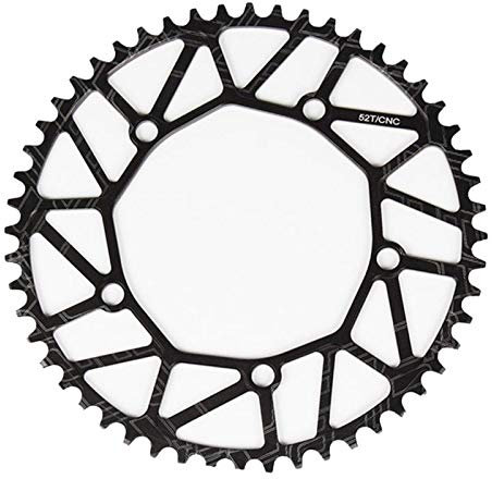 Mealoodiousmusea Plato plegable para bicicleta BCD 130 mm, cadena estrecha y ancha, 52T