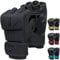 Mytra Fusion MMA Handschuhe mit offener belüfteter Handfläche MMA Sparring Handschuhe Kickboxen, Grappling, Training, Cage Fighting Mixed Martial Arts Handschuhe (Black, M)