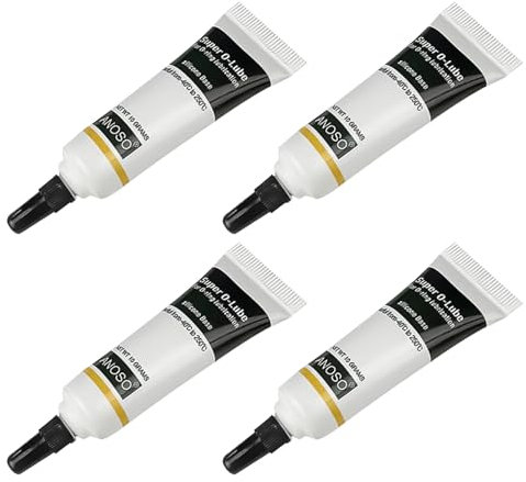 Silikonfett,4 Stück Silikon Fett,O Ring Fett,Silikonfett für Dichtungen,Klares Maschinenschmiermittel,Silikonfett Schmiermittel Verhindert Das Anhaften Von Ventilen Und O Ringen,10g