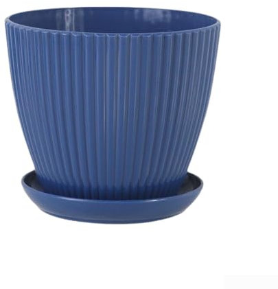 YUANGANG Blumentöpfe aus Kunststoff, moderne Blumentöpfe für drinnen und draußen, Dunkelblau, 5 Stück