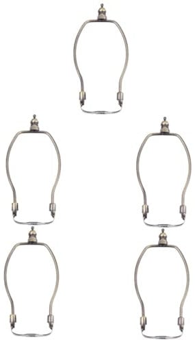 HOMSFOU 5piezas Soporte De Lámpara Soporte De Pantalla De Lámpara Bronce Marco Resistente y Duradero Para Hogar y Oficina