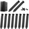 10 Pieces PCI Slot Cover, No Holes Hard Steel Filter Plate, Metal PCI Chassis Slot Covers Brackets, Vented Slot Covers for Computer Cases, Computer Accessories, with 10 Screws, Black