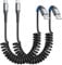 SUNGUY Cable USB C Espiral,【2 piezas 0.5M-1.5M】 Cable USB a USB C Carga Rapida para Android Auto, iPhone 16/15 Plus Pro, Galaxy S25 S24 S23, Huawei, Google Pixel, MacBook, iPad Pro/Air