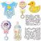 GLOBLELAND Shaker Stanzformen Für DIY Scrapbooking Metall Enten Stanzformen Kleidungs Stanzungen Für Die Kartenherstellung Prägung Fotoalbum Basteldekor