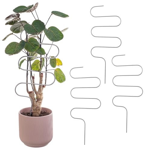 KADAX Rankhilfe aus Metall, 3 Stück, Rankgitter für Zimmerpflanzen und Topfpflanzen, Pflanzenstütze, Kletterhilfe für Pflanzen, Blumenstütze (Modell 4)