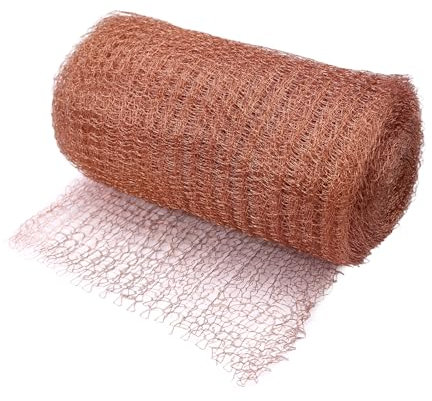Kupferdraht gegen Schnecken, 12,7 cm x 10 m 100% Reines Kupfernetz, Doppelschicht Schneckenzaun Metall, Schneidbares Hochbeet Schneckenschutz zum Bauen von Löchern, Pflanzenschutz für Haus und Garten