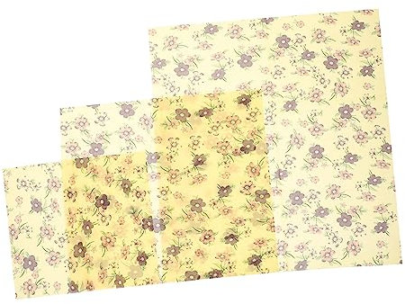 FOMIYES 3Stücke Bienenwachstücher Wiederverwendbare Lebensmittelverpackung Aus Bienenwachs Vielseitig Einsetzbar Für Reinigen