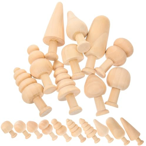 VILLFUL 20stücke Unbearbeitete Holz-tannenbäume Für Diy Mini Holz-trees Bastelset Für Farben Und Dekoration Langlebige Holzmaterialien Für Kreative Projekte