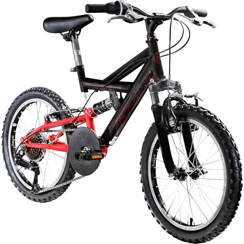 Galano FS180 18 Zoll Fahrrad Kinder ab 5 Jahre Kinderfahrrad Jungen Mädchen Mountainbike Fully Fahrrad für Kinder MTB Unisex Kinderrad leicht Jungenfahrrad Mädchenfahrrad