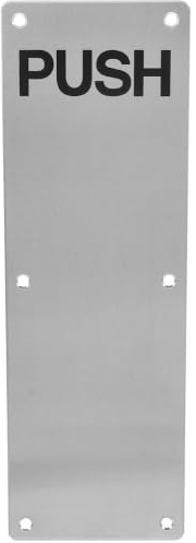 Alipis 1pc Door Push Plate Stainless Steel Finger Metal Kick Cover Shield Guard Panel Hardware Replacements Parts for Interior Fire Exit Warehouse Commercial Office Residential Wooden Entryways
