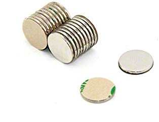 Magnetastico | 20 Piezas imanes autoadhesivos potentes neodimio N52 Disco 15x1 mm| Imanes Fuertes Adhesivos con Cinta Adhesiva| Imanes N52 película Adhesiva, iman Adhesivo, iman Autoadhesivo