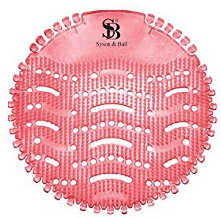Pack of 10 Urinal Screen Splash Mat - Cherry Fragrance. Strong Urinal Sieve Guard by Wecansourceitltd®