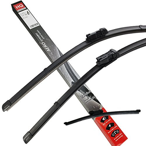 HQ Automotive Wischerblätter für Seat Leon (2012-2019), Ibiza (2017 und neuer) Vorne Hinten Kit, Adb61-624|Hqb13