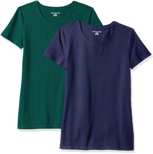 Amazon Essentials Women's Regular-Fit Short-Sleeve Crewneck T-Shirt, Multipacks