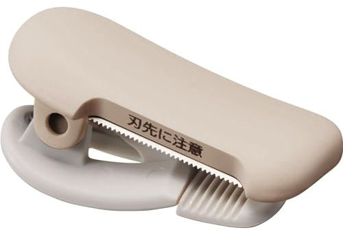 KOKUYO Washi Tape Cutter, Abdeckbandabroller, Mini tragbar, leichtes Schneiden, Clip-Typ (10–15 mm, Pastellbraun)
