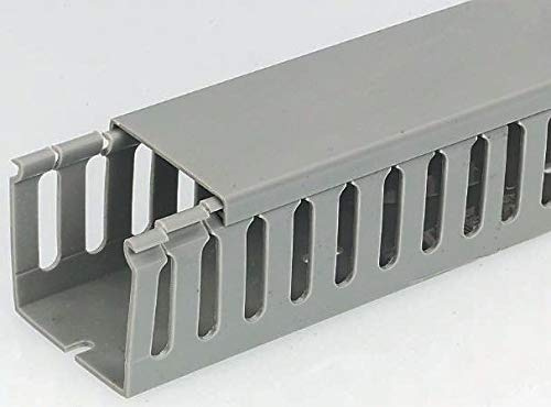 RS PRO Verdrahtungskanal Grau, 40 mm x 60mm Kunststoff, Länge 1m, Seitenwand Offen, Packung a 4 Stück