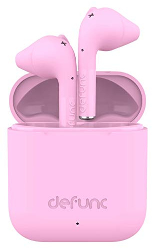 DEFUNC Wireless Earbuds True Go Slim IPX4 Wasserdicht In-Ear 5.0 Bluetooth Stereo-Ohrhörer mit integriertem Mikrofon, Langer Akkulaufzeit & Ladebox (Rosa)