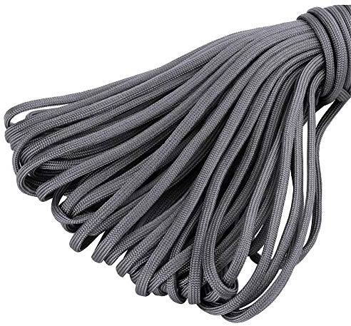King of Trade MicroCord Paracord Schnüre Nylonleine 2 mm stark, 5 m lang Farbe grau
